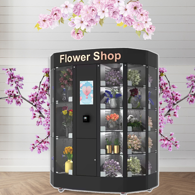 Smart Refrigerator Cooling System Flower Vending Locker 22 Inch With High Efficiency