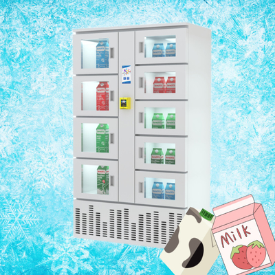 240V Efficient Refrigerated Vending Machine Winnsen Smart Food Lockers