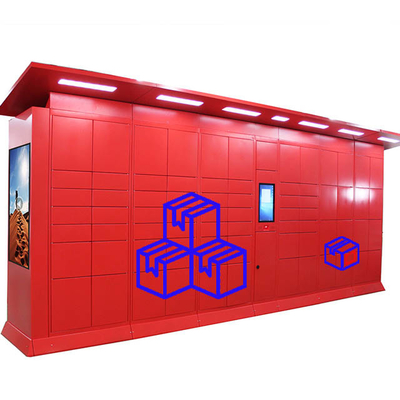 Coin Bill Card QR Payment Parcel Delivery Lockers With 22 Inch Screen