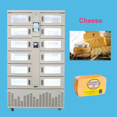 Vending Locker With Refrigerated Room Temperature For Packed Cheese Storage Express Delivery