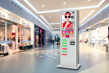 Commercial Advertising Cell Phone Charging Station Kiosk, 42 Inch LCD Screen Digital Signage