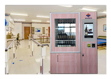 Huge Variety Adjustable Channel Wine Vending Machine With Elevator , Remote Function