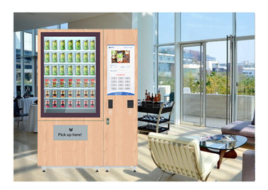 Fresh Fruit Salad Food Vending Machine , Conveyor Belt Vending Machine With Lift