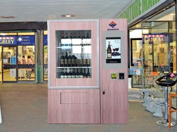 Touch Screen Red Wine Vending Machine For Street , Juice Vending Machine