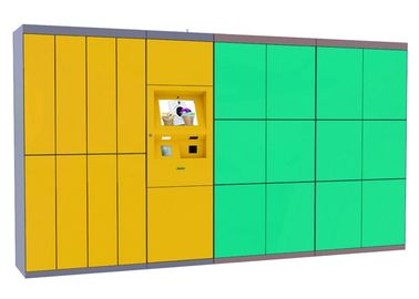 Smart Storage Rental Luggage Lockers with Advertising Functions For Supermarket Shopping Mall Indoor Use