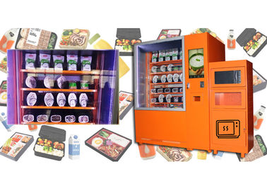 Refrigerated Cooling Food Vending Machine , Healthy Meal Vending Machine With Microwave