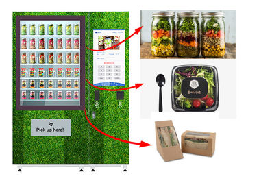 Touch Screen Refrigerated Salad Vending Machine , Healthy Food Vending Locker With Lift