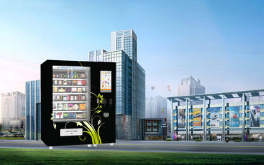 Can Package Food Beverage Vending Machine With Touch Screen and Security Camera Remote Control
