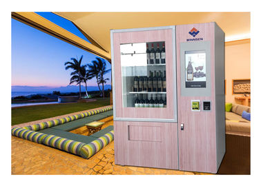 Lift Refrigerated Wine Vending Machine , Champagne Beer Vending Kiosk