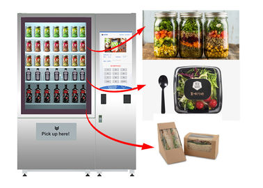 Stand Fresh Salad Vending Machine With Lift System And Remote Advertising System
