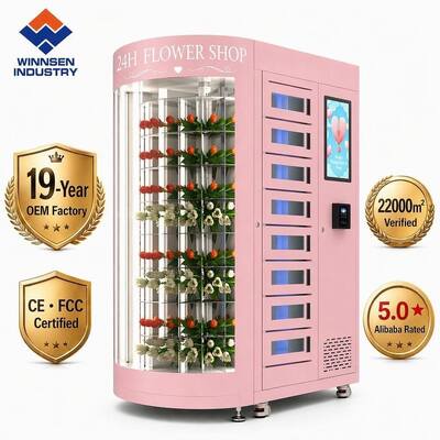 Quality Winnsen FCC Certified R290 Eco Fresh Flower Vending Machine ADA Compliant 24/7 Automated Floral Kiosk for USA factory