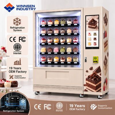 Quality Winnsen Commercial Bakery Vending Machine with Refrigeration Smart Elevator for Bread Pastry Sale factory