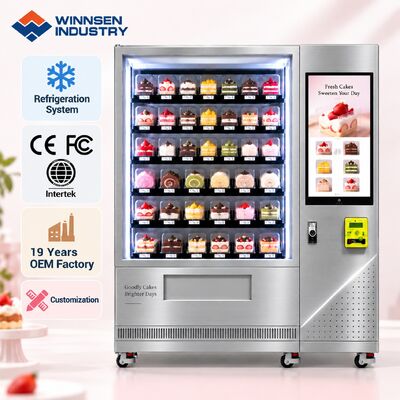 Quality Winnsen Automatic Cake Bread Vending Machine Cloud Management Remote Stock Alerts factory