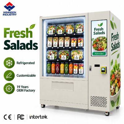 Quality Winnsen Smart Salad Vending Machine 22 Inch Advertising Screen Touch Display factory