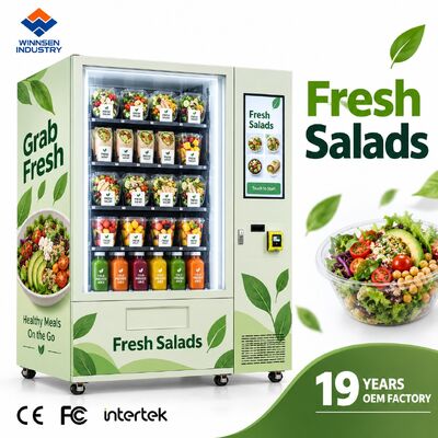Quality Winnsen Salad Vending Machine with Smart Elevator No Drop Gentle Delivery factory