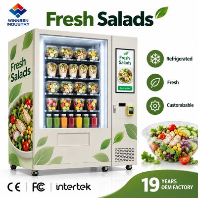 Quality Smart Salad Vending Machine with Refrigerated Display Adjustable Shelves Touch Screen factory