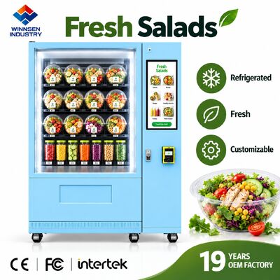 Quality Winnsen Cold Salad Vending Machine Fresh Healthy Bowls for Hospital Cafeteria Retail factory