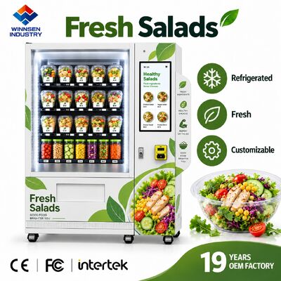 Quality Winnsen Salad Vending Machine with Android System CE FCC Certified One Year Warranty factory