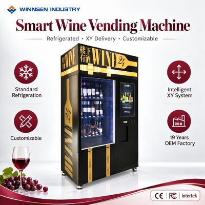 Quality Winnsen Wine Vending Machine with XY Smart Basket No Drop Gentle Bottle Delivery factory