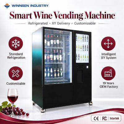 Quality Winnsen  Commercial Wine Vending Machine for Wine Shops Liquor Stores Retail Display Cooler factory