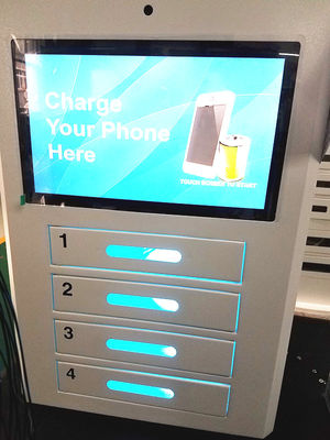 Electric Coin Payment Commercial Cell Phone Charging Stations With Fast ...