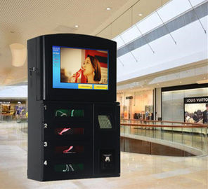 Touch Cell Phone Charging Stations With LCD Advertising Player For Restaurant