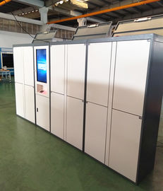High End Self Service Pick Up Dry Cleaning Locker Laundry Locker Systems With Advertising Screen