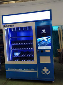 Coin Bill Card Payment Food Vending Machine For Sandwich Drinks With Advertising Display