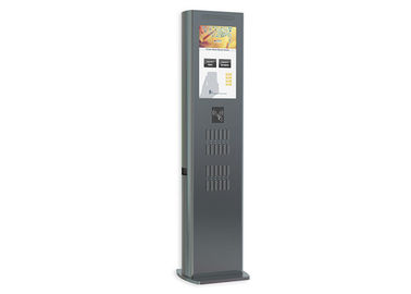 24 Port Sharing Rental Station Movable Charging Kiosk With 22 Inch Advertising LCD Screen