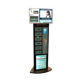 Fast Charge Cell Phone Charging Stations For Airport , RFID Operated Glass Door Locker