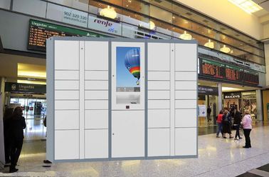 Cashless Payment Luggage Storage Rental Locker Touch Screen Customizable Door Size