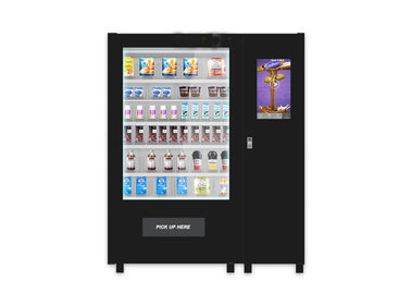 Customize Glass Bottle Drink Snack Vending Machine With Large Touch Screen