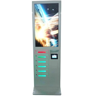 43 Inch Advertising Mobile Phone Charging Station With Safety Electronic Locks