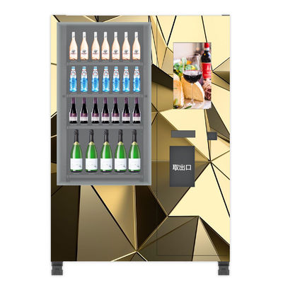 Bottle Drinks Wine Vending Machine , Fresh Salad Vending Machine With Remote Control System