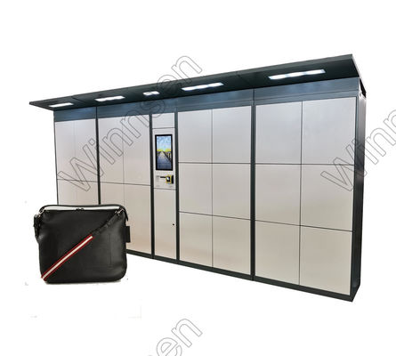 Credit Card Payment 32&quot; Luggage Lockers With Advertising Screen
