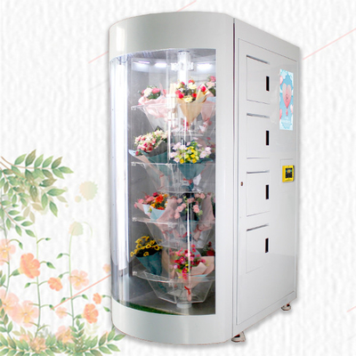 OEM ODM Fresh LCD Flower Vending Machine With Transparent Shelf