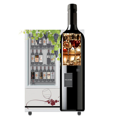 Glass USB Wine Bottle Vending Machine With Elevator Lift System