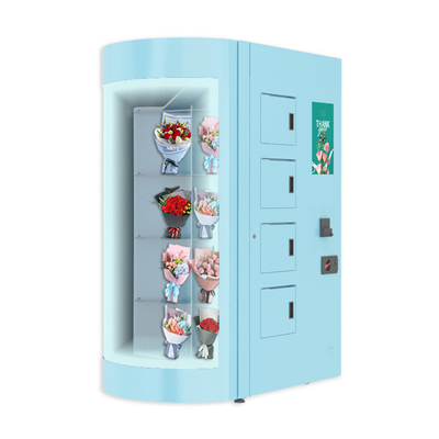 Refrigerated Humidified Flower Bouquet Vending Machine With Transparent Shelf