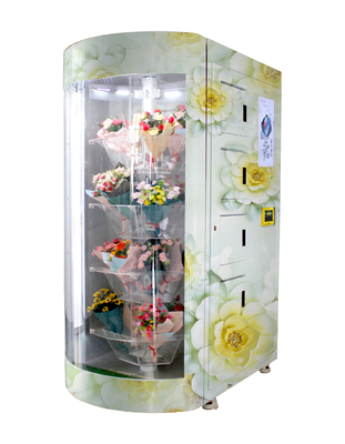 Fresh Bouquet Vending Flowers Machine Touch Screen Cooling Locker