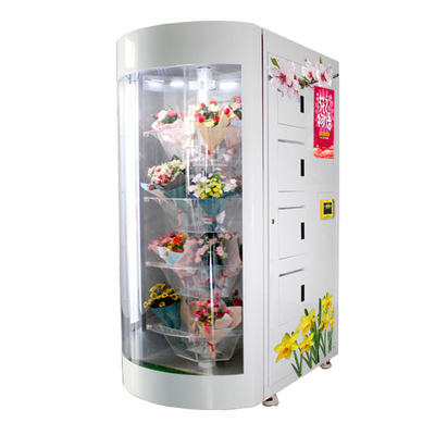 Fresh Bouquet Vending Flowers Machine Touch Screen Cooling Locker