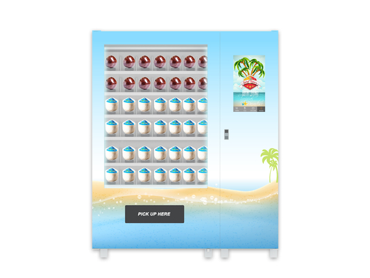 Touch Screen Water Coin Fresh Coconut Vending Machine