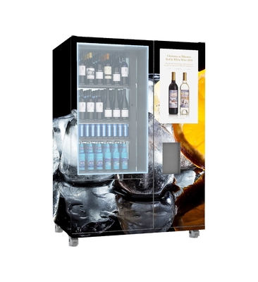 Salad Bottle Vending Machine With QR Code Payment Elevator System Card Reader