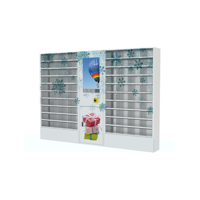 Customization Stainless Steel Vending Locker With Remote Management Touch Screen For Ads