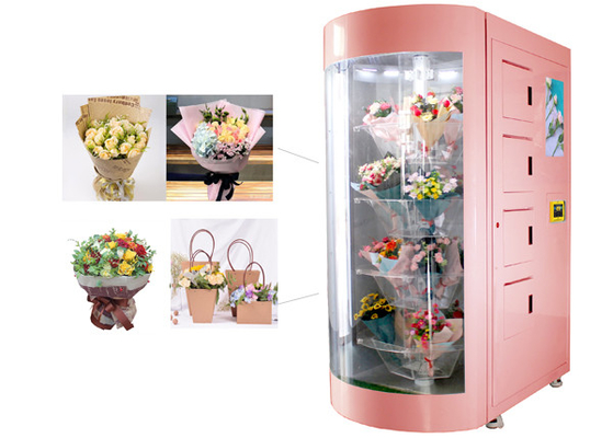 CE FCC Certificate Automated Garden Fresh Flower Bouquet Distribute Vending Machine with Cooling System and Humidifier