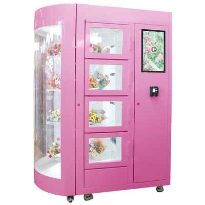 Self-Service Bouquet Vending Machine With Credit Card Reader Smart Locker System