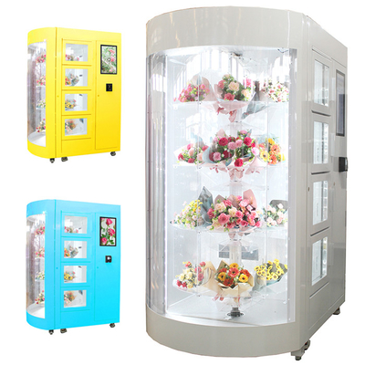 Touch Screen Fresh Flowers Vending Machine With LED Lighting