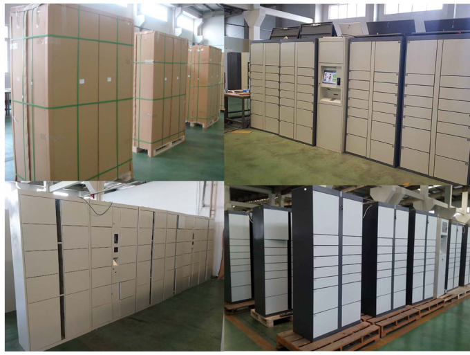 Smart Luggage Storage Rental Locker With Coin Bill Credit Card Payment For Supermarket