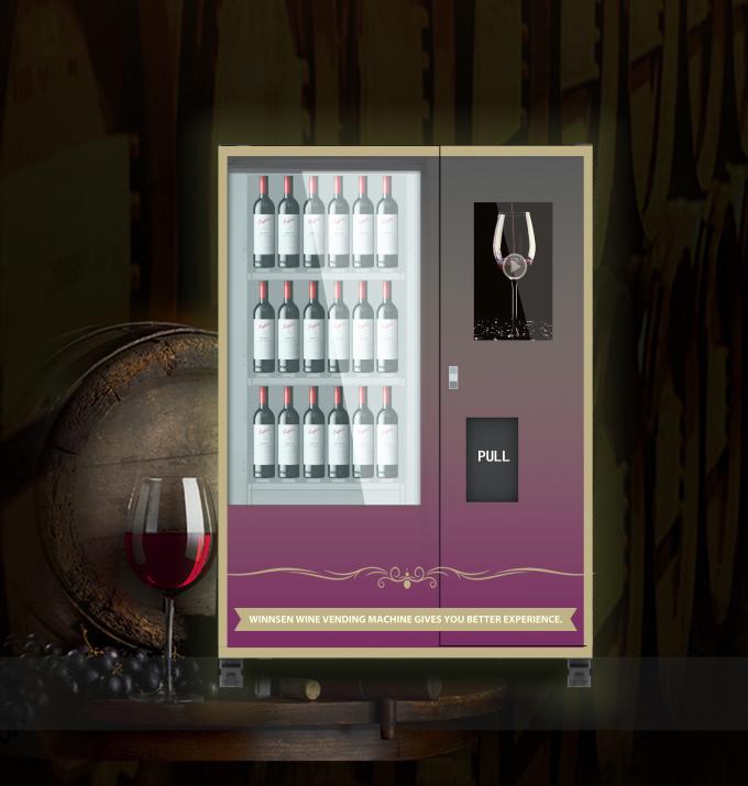 Automated 22 Inch Wine Vending Machine With Refrigerator And Elevator